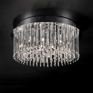 Lighting fixture with crystals